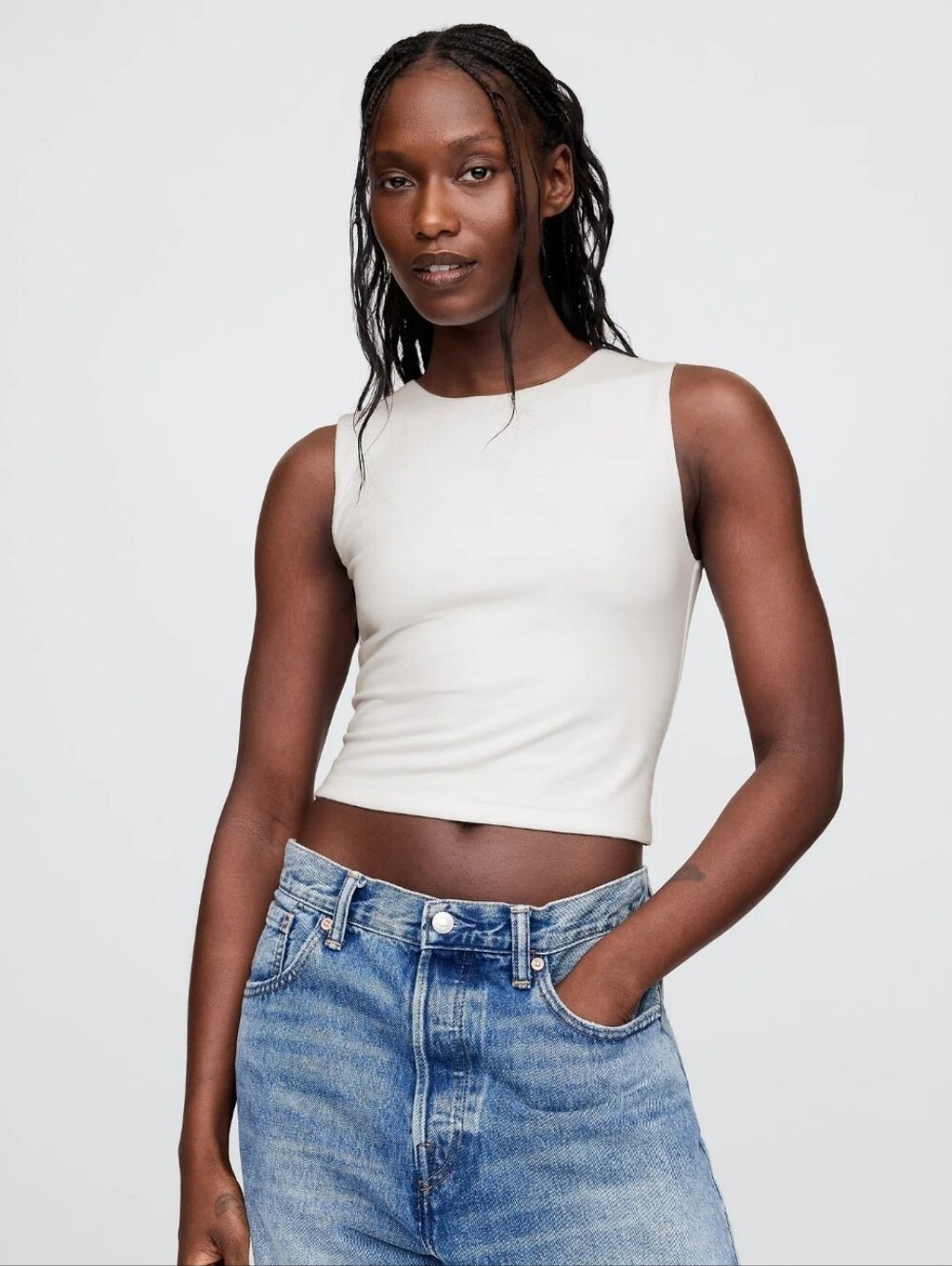 Gap CloseKnit Jersey Crop Tank Top
